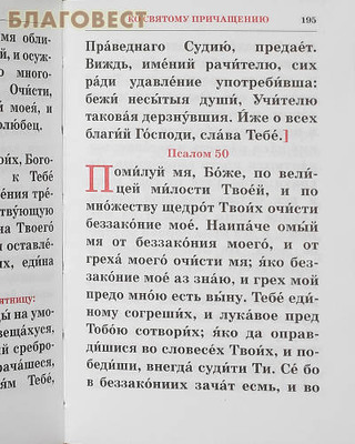 Молитвослов. Карманный формат. Кожаный переплет. Золотой обрез. Русский шрифт (фото, вид 4)